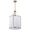 Nuvo Easton 3-Light Pendant - Burnished Brass Finish - White Linen Shade 60/7962 - alternate 7
